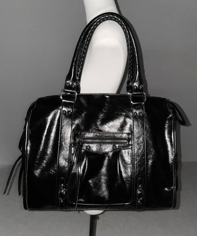 ヴィンテージフェイクレザーボストンエディターズバッグ ／ vintage fake leather boston editors bag