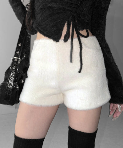 シャギーファータイトショートパンツ ／ shaggy fur tight short pants