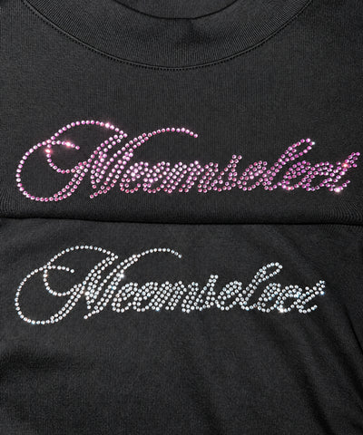ラインストーンロゴスリムフィットロンT ／ Rhine stone logo slim fit long sleeve T-shirts