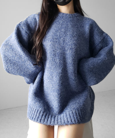 オーバーサイズフラッフィーニットプルオーバー ／ oversize fluffy knit pullover