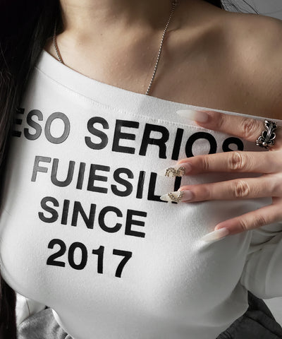 コンパクトロゴワンショルルーズロンT ／ compact logo one-Shoulder loose long-sleeve T-Shirt