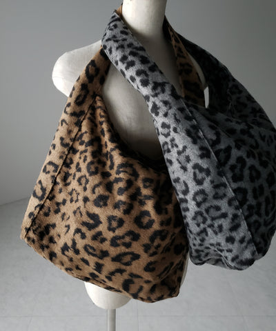 【 ２color 】レオパードワンハンドルショルダートートバッグ ／ leopard onehandle shoulder tote bag