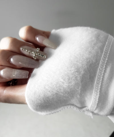 【 カップ付き ／ 裏起毛 】プチハイネックシャーリングショートカットソートップス