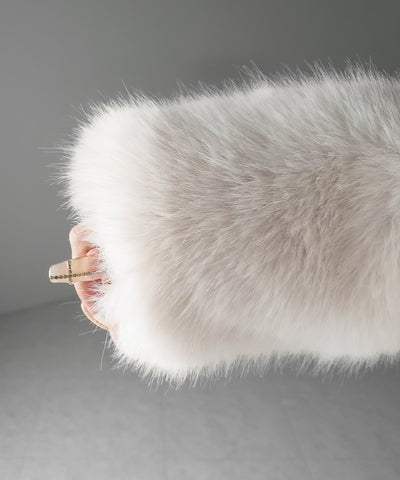 【 ２WAY 】ジップアップレザードッキングフェイクファーコート ／ zip up leather docking fake fur coat