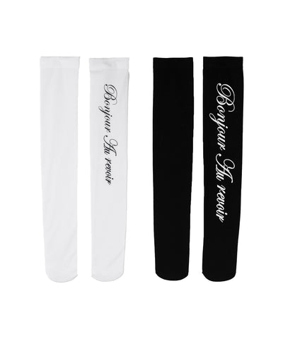 【 選べる３柄アソート 】レタリングロゴシアーニーハイソックス ／ lettering logo sheer knee high socks