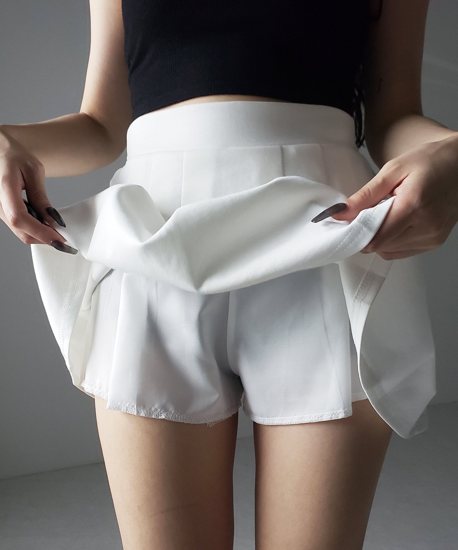 【 セットアップ 】オーバーサイズ半袖Ｔシャツ＋プリーツミニスカート SET ／( SETUP ) oversize shortsleeve Tee + pleated mini skirt SET