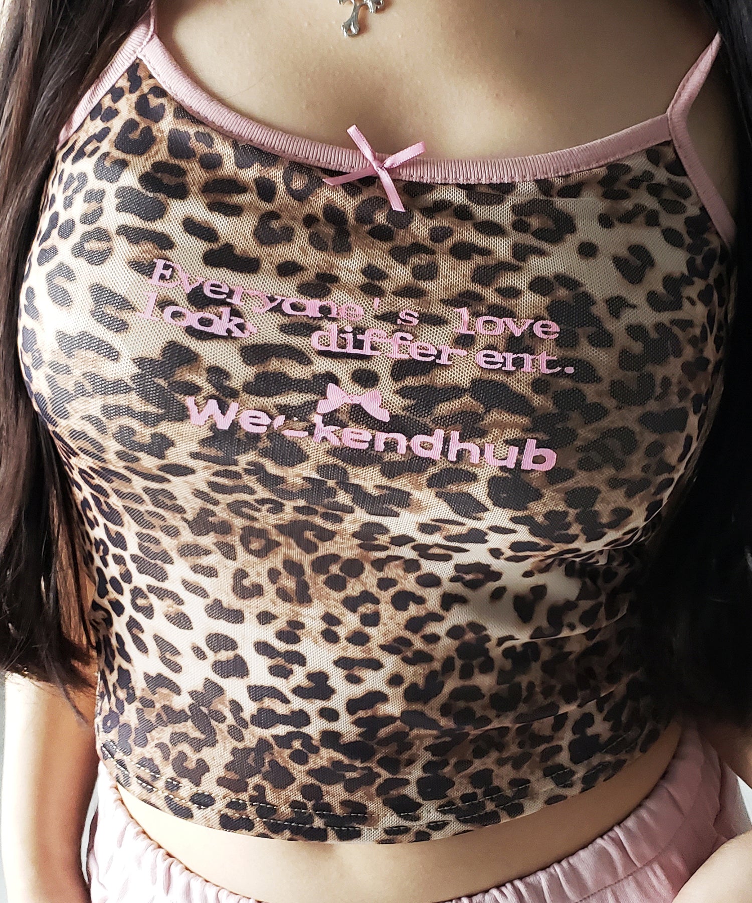 レオパードロゴパイピングキャミソール ／ leopard logo piping camisole