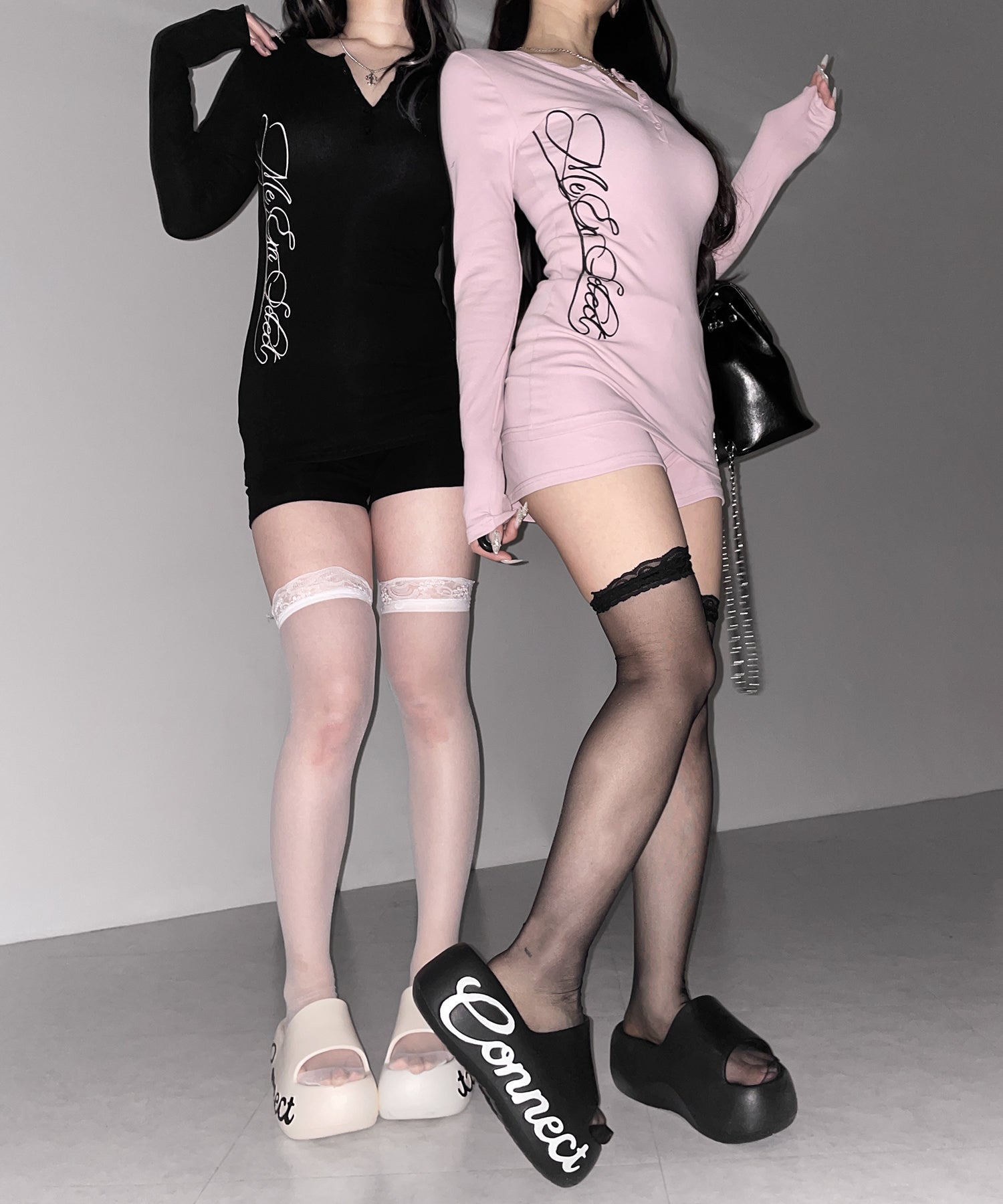 【 セットアップ 】レタリングロゴヘンリーネックトップス＆ショートパンツ SETUP ／ lettering logo henlyneck tops ＆ short pants
