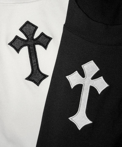 クロスパッチスーパーフィットスリムロンT ／ Cross-patch super fit slim long-sleeve T-Shirt