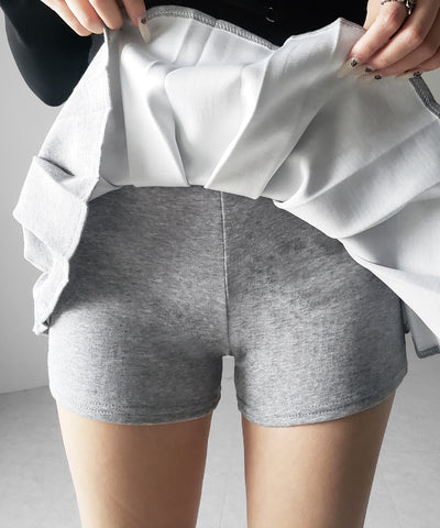 【 インパン裏地付 】プリーツスウェットマイクロミニスカパン ／ plests sweat micro mni skirt pants