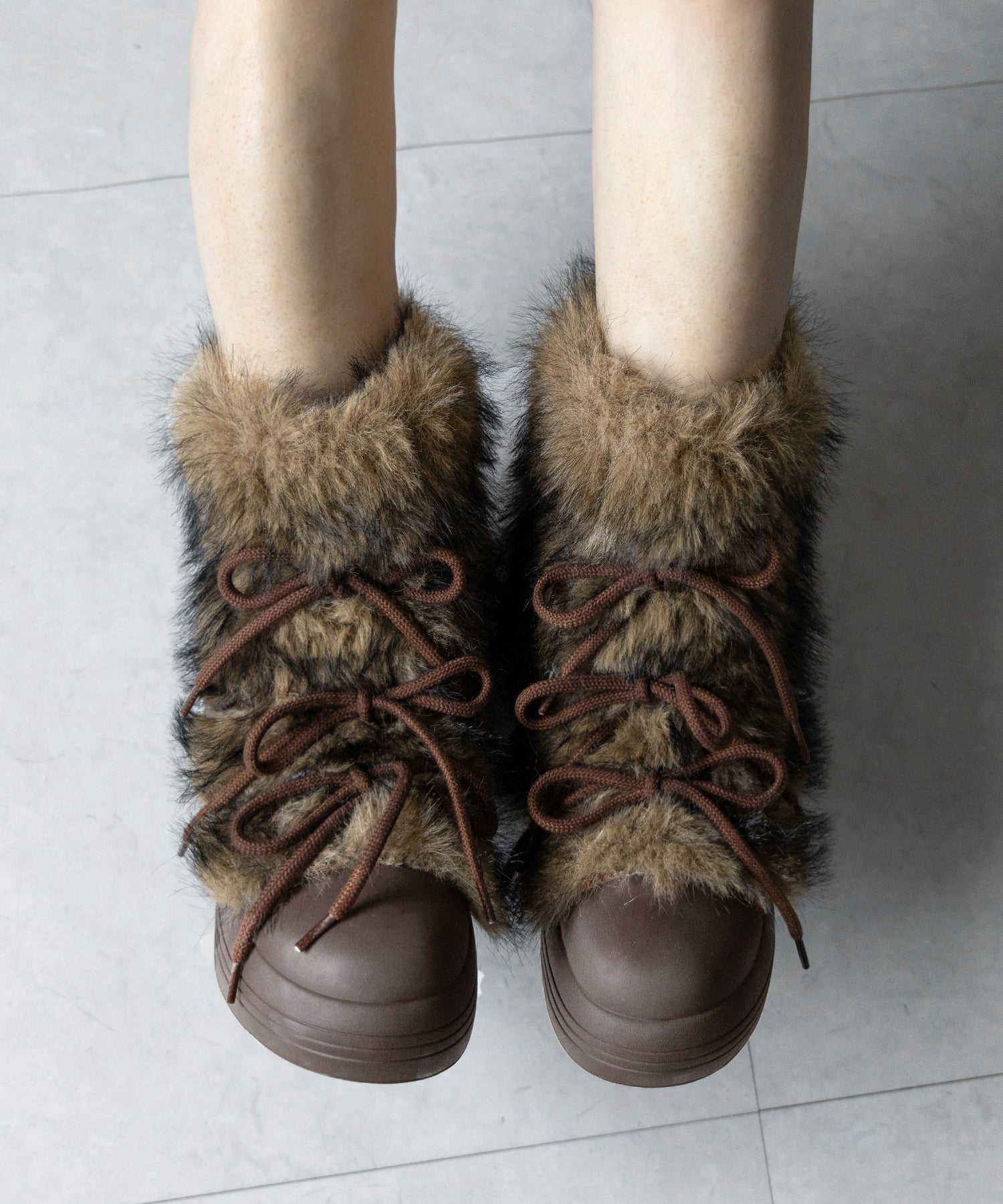 【 ２color 】ボリュームフェイクファーブーツ ／ volume fake fur boots