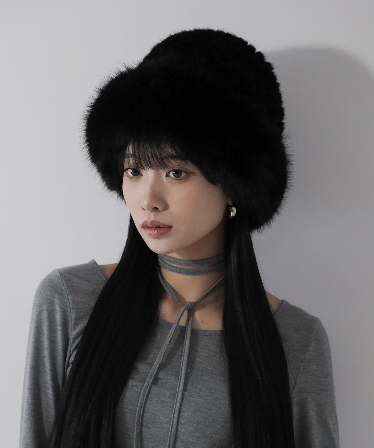 【 ２color 】ボリュームフェイクファーワッチハット ／ volume fake fur watch hat