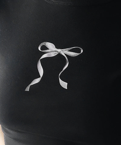 【 ４color 】ミニリボンショートちびＴシャツ ／mini ribbon short chibi Tee