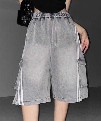 サイドラインヴィンテージワイドカーゴスウェットハーフパンツ / sideline vintage wide cargo sweat half pants