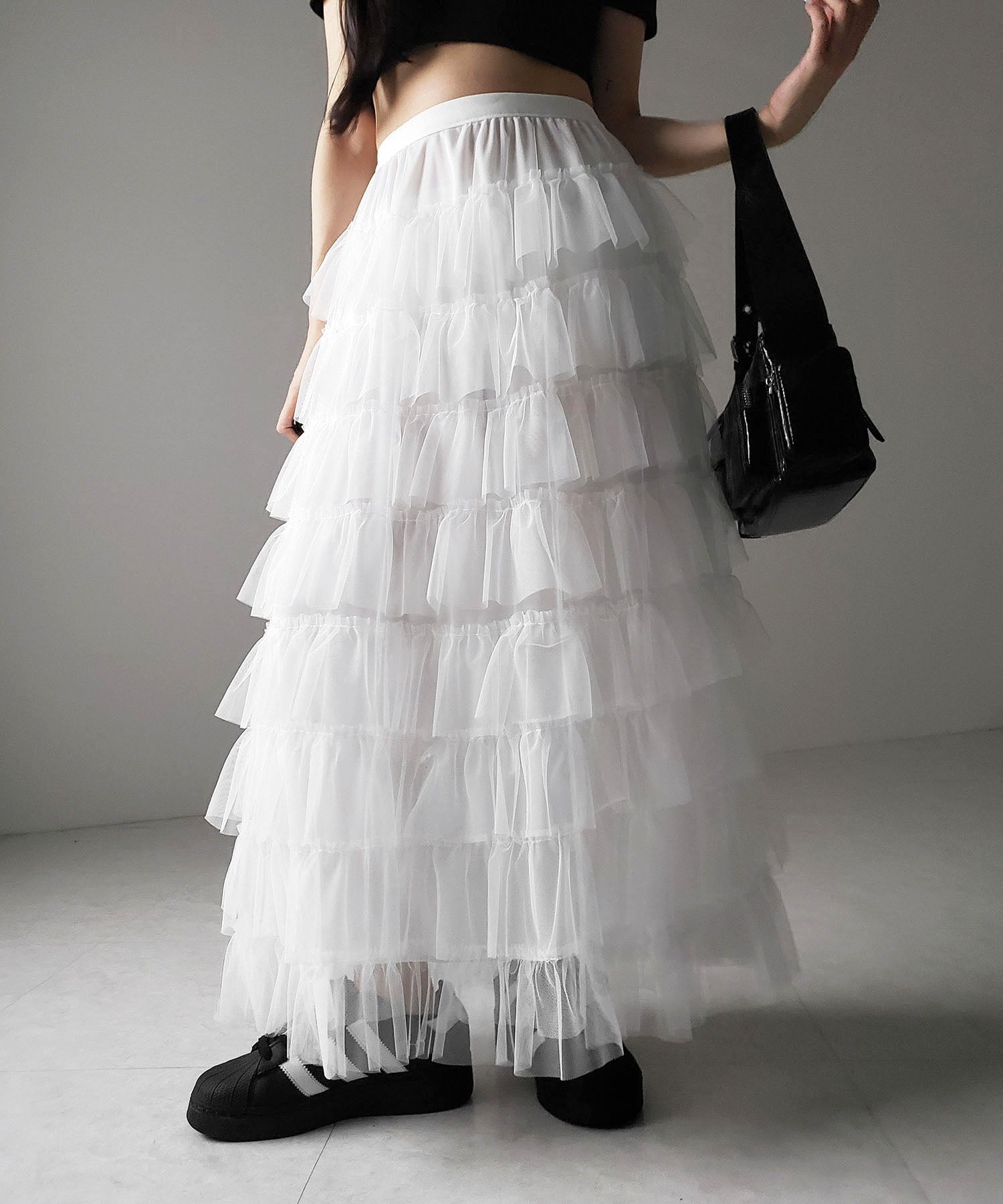 frill midi flared skirt / フリルボリュームスカート frill midi flared skirt / フリルボリュームスカート（スカート