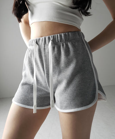 【 ３color 】サイドラインパイピングスウェットショートパンツ ／ sideline piping sweat short pants