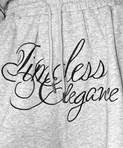 フロントレタリングロゴ刺繍ワイドスウェットパンツ ／ front lettering logo embroidery wide sweatpants