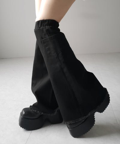 【 セットアップ着用可能 】ヴィンテージケミカルブリーチデニムレッグカバー ／ vintage chemical bleach denim leg cover