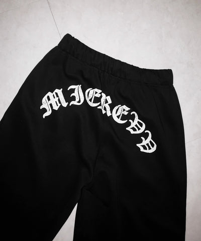 グランジロゴバックプリントスウェットワイドパンツ ／ grunge logo back print sweat wide pants