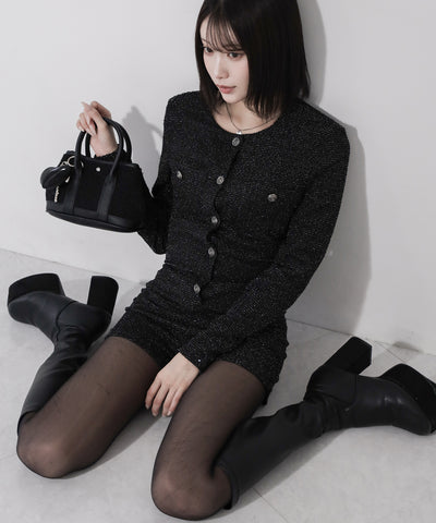 ブラックツイードレディミニオールインワン ／ black tweed lady mini allinone