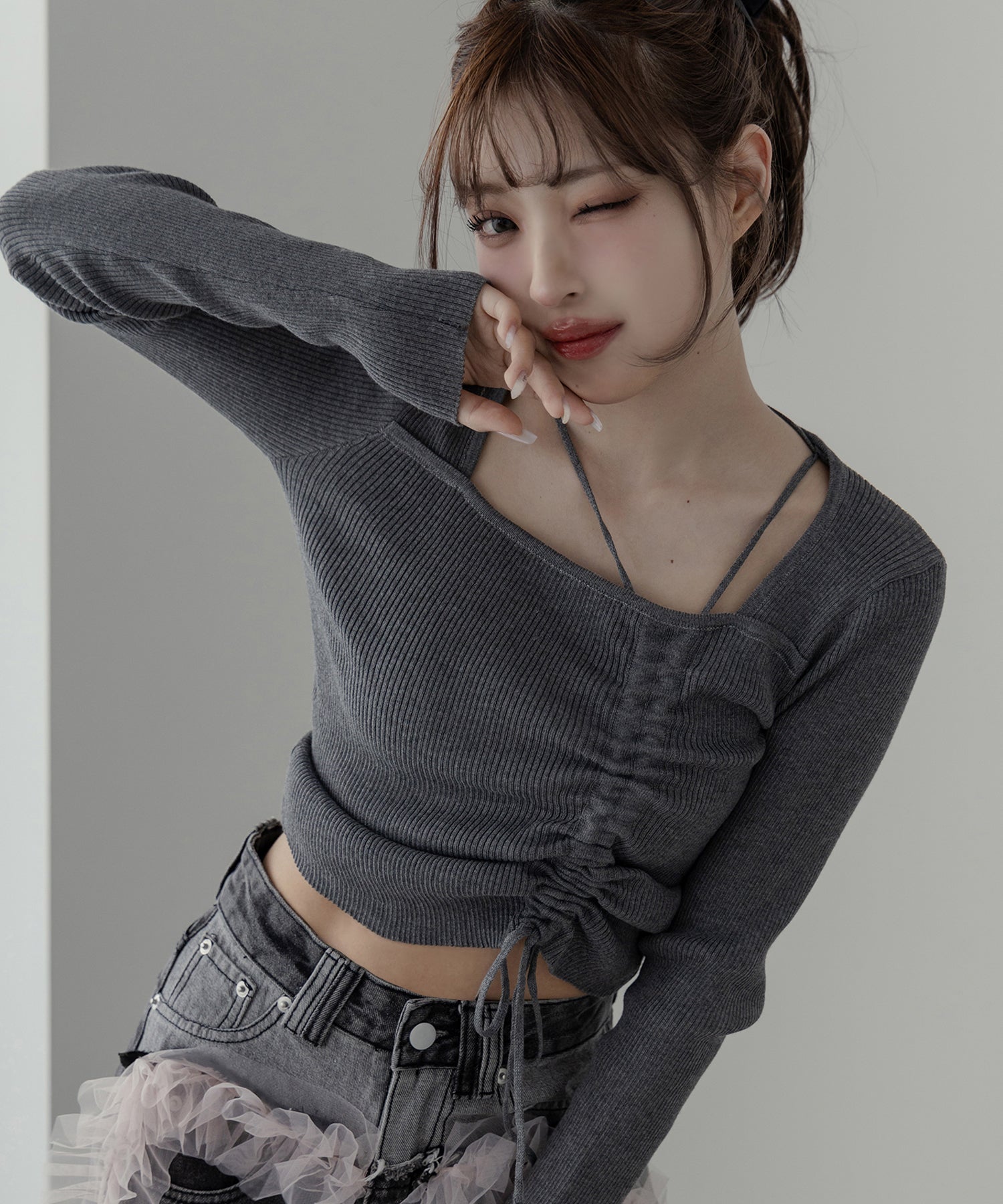 組曲 【8色展開】ウールカシミヤミックス ロールネック ニット