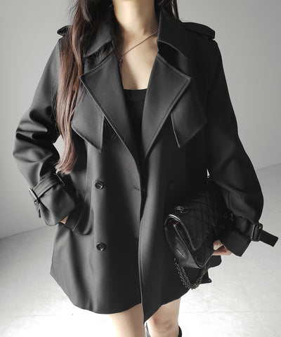 ウエストマークレディミドルトレンチコート ／ waistmark lady middle trench coat