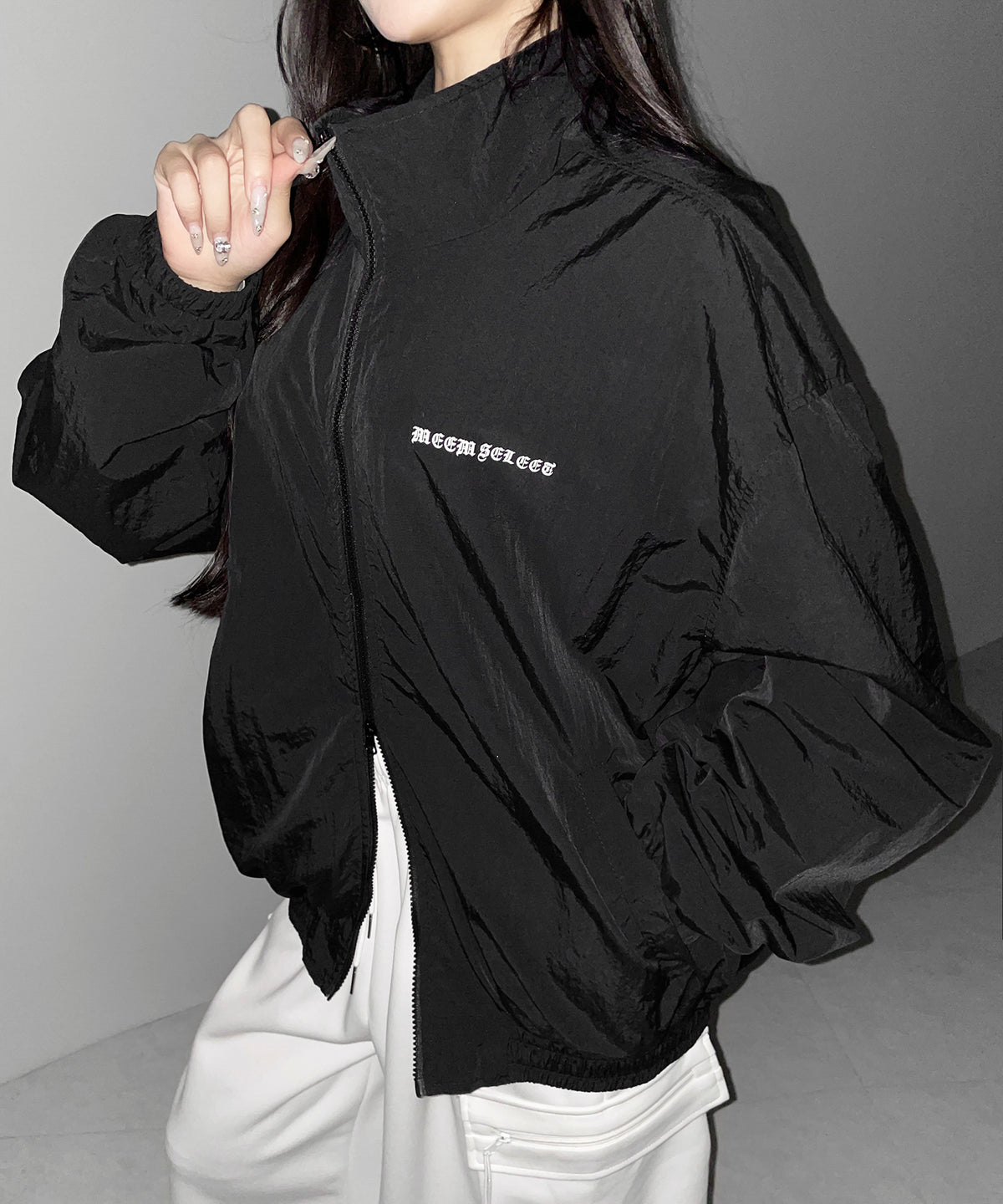 グランジロゴナイロンジャケット /  grunge logo nylon jacket