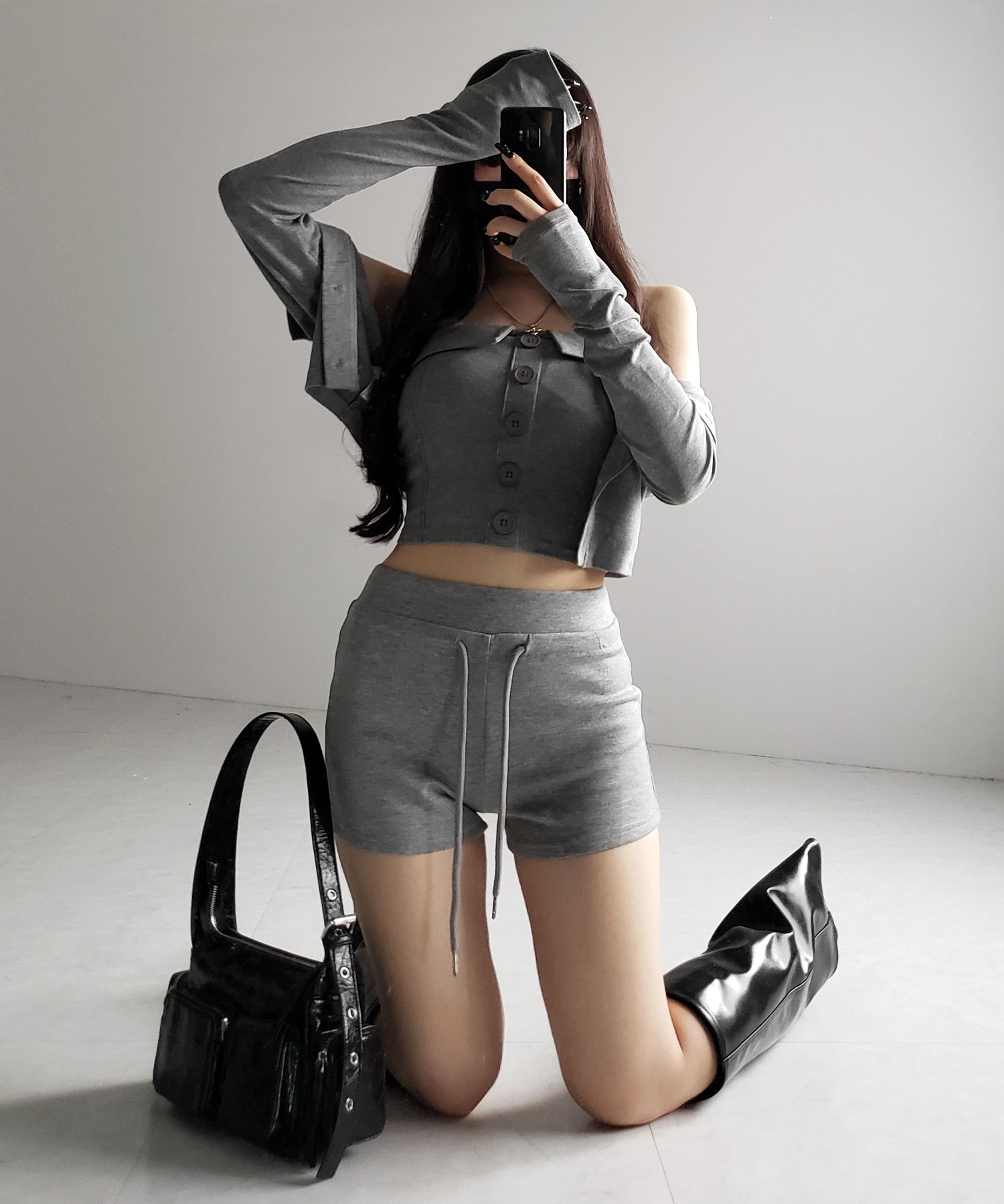 【 ２color ／３size 】マイクロミニスウェットショートパンツ ／ micro mini sweat short pants