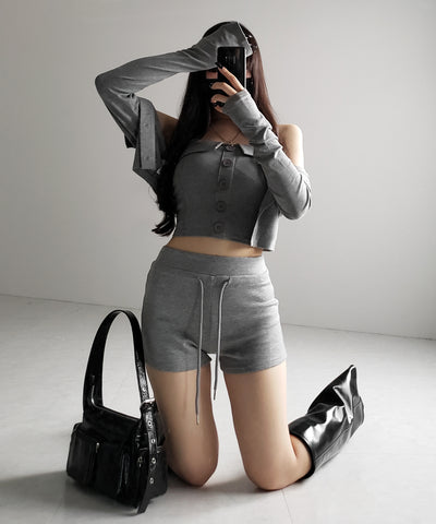 【 ２color ／３size 】マイクロミニスウェットショートパンツ ／ micro mini sweat short pants