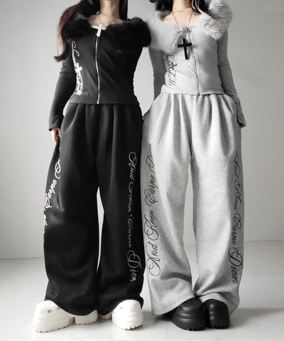 フェイクファー厚底クロッグサンダル ／ Fake fur platform clog sandals