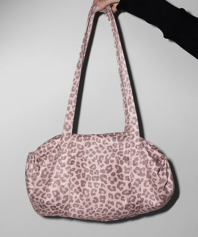 ヴィンテージライクピンクレオパードミニボストンショルダーバッグ　／ vintage like pink leopard mini boston shoulder bag