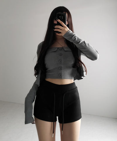 【 ２color ／３size 】マイクロミニスウェットショートパンツ ／ micro mini sweat short pants