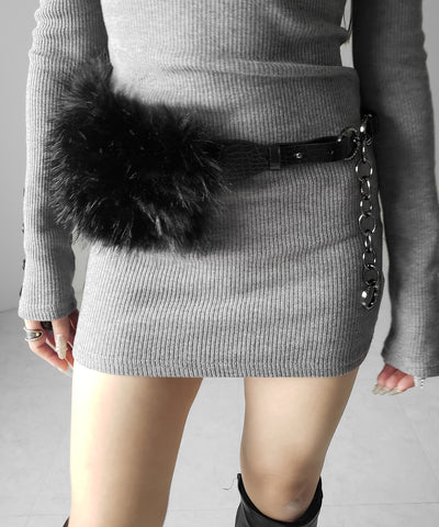 裏起毛ヘンリーネックタイトミニワンピース ／ urakimo henley neck tight mini onepiece