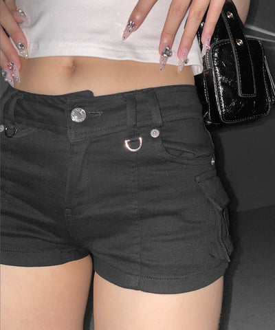 カーゴポケットリングマイクロショートパンツ ／ cargo pocket ring micro shorts