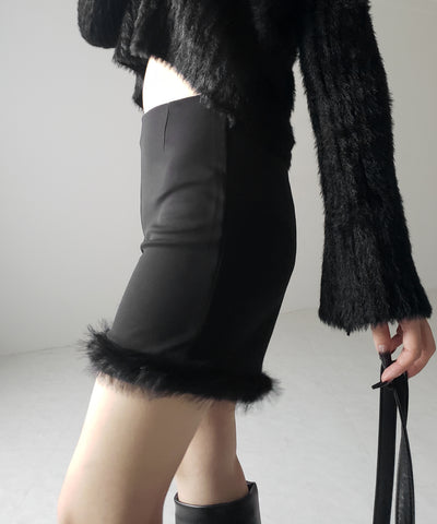 【 ４size 】ヘムフェザーバイカーショートパンツ ／ hem feather biker short pants