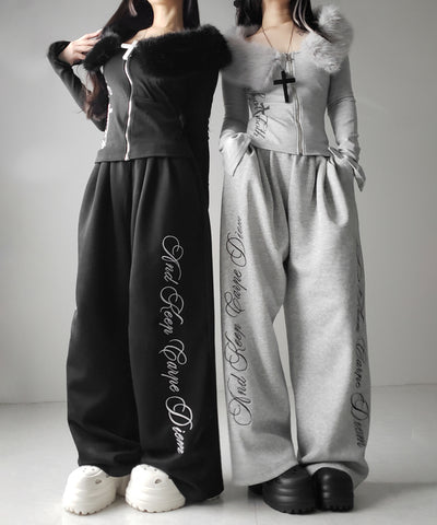 フェイクファー厚底クロッグサンダル ／ Fake fur platform clog sandals