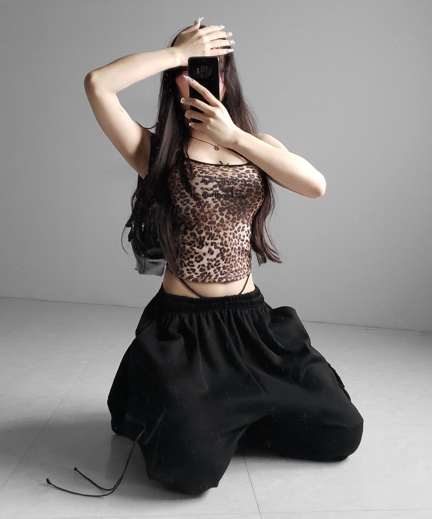 レオパードロゴパイピングキャミソール ／ leopard logo piping camisole