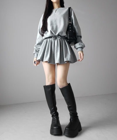 オーバースウェットフレアミニワンピース ／ over sweat flare mini onepiece