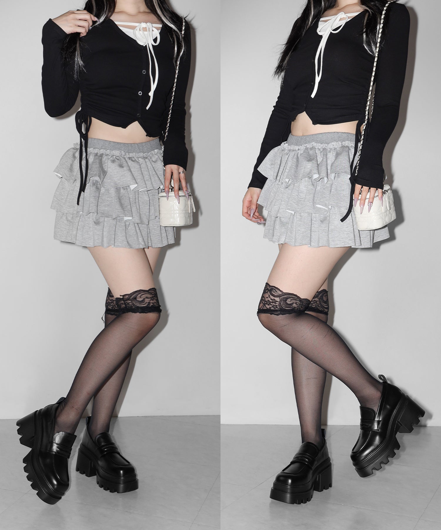 厚底チャンキーヒールコインローファー／platform chunky heel coin loafers