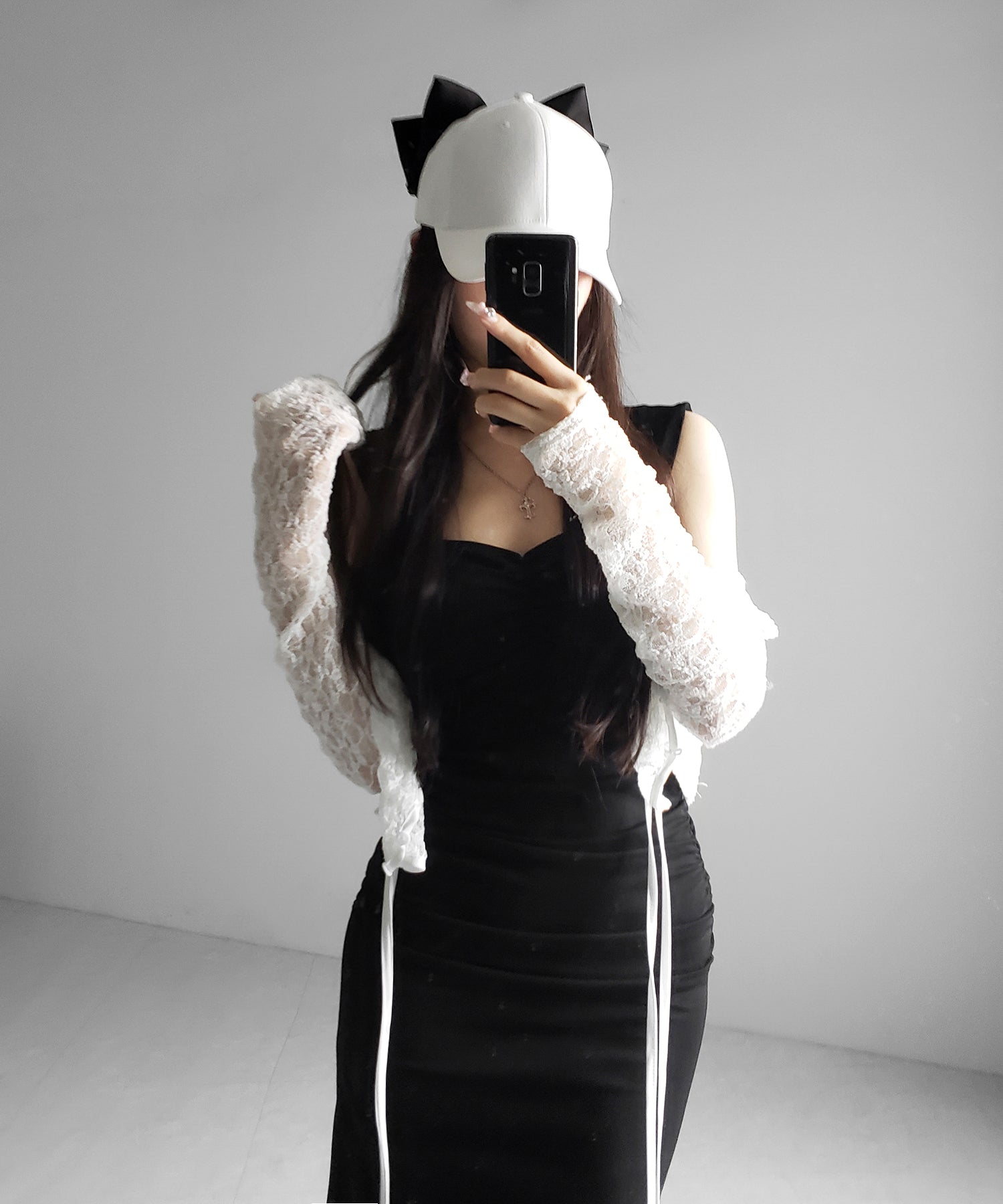 シャーリングロングタイトマーメイドキャミワンピ ／ shirring long tight mermaid cami onepiece
