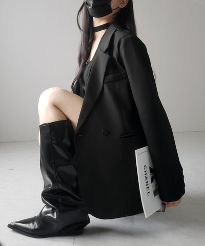 【 ２WAY 】チョーカータイ付きテーラードジャケット／ choker tie set tailored jacket