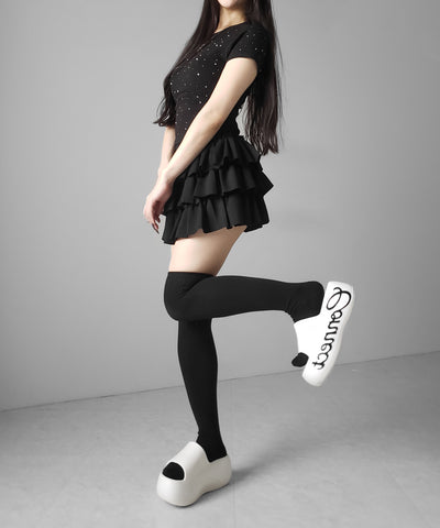 ラインストーン半袖タイトＴシャツ ／ Rhinestone short sleeve tight T-shirt