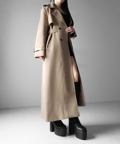ウエストマークレディロングトレンチコート ／ waistmark lady long trench coat