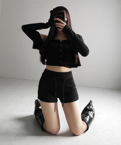 【 ２color ／３size 】マイクロミニスウェットショートパンツ ／ micro mini sweat short pants
