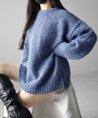 オーバーサイズフラッフィーニットプルオーバー ／ oversize fluffy knit pullover
