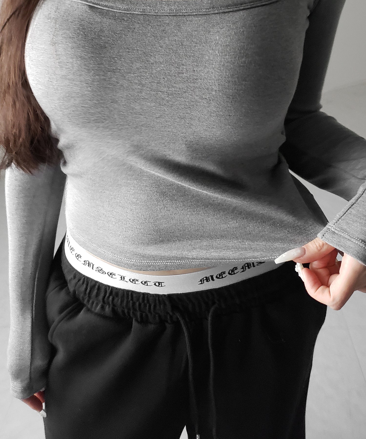 【 オフショル可能な２ＷＡＹ ／ カップ付き 】裏起毛スクエアネックぴちカットソートップス ／ urakimo square neck pichi cutsew tops