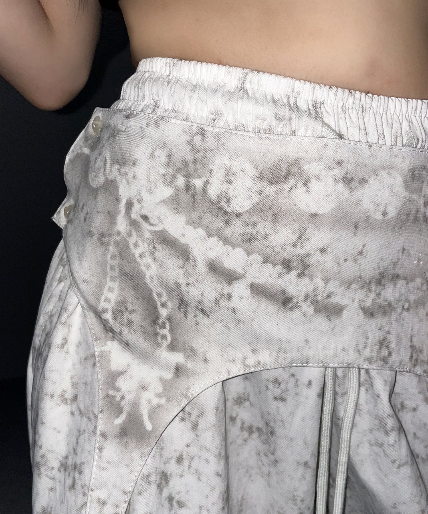 ガーターレイヤードヴィンテージタックワイドパンツ ／ garter layered vintage tack wide pants