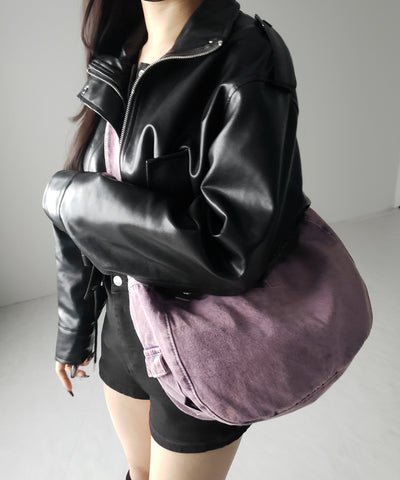 【 ２color 】ブラックタグヴィンテージデニムショルダーバッグ ／ black tag vintage denim shoulder bag