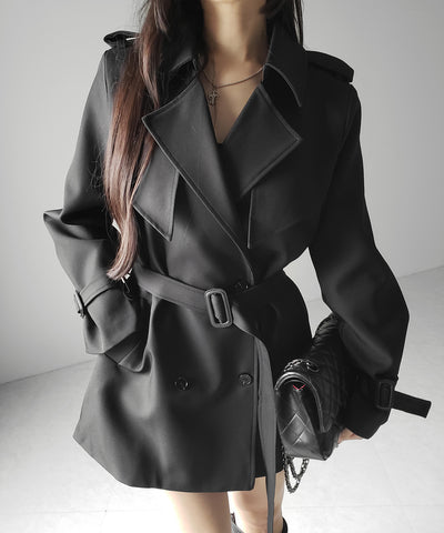 ウエストマークレディミドルトレンチコート ／ waistmark lady middle trench coat