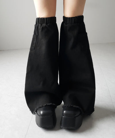 【 セットアップ着用可能 】ヴィンテージケミカルブリーチデニムレッグカバー ／ vintage chemical bleach denim leg cover